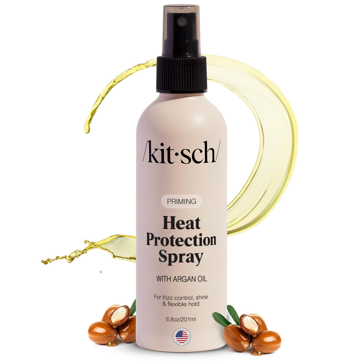 Kitsch Protección Térmica para el Cabello: protege hasta 450°F.