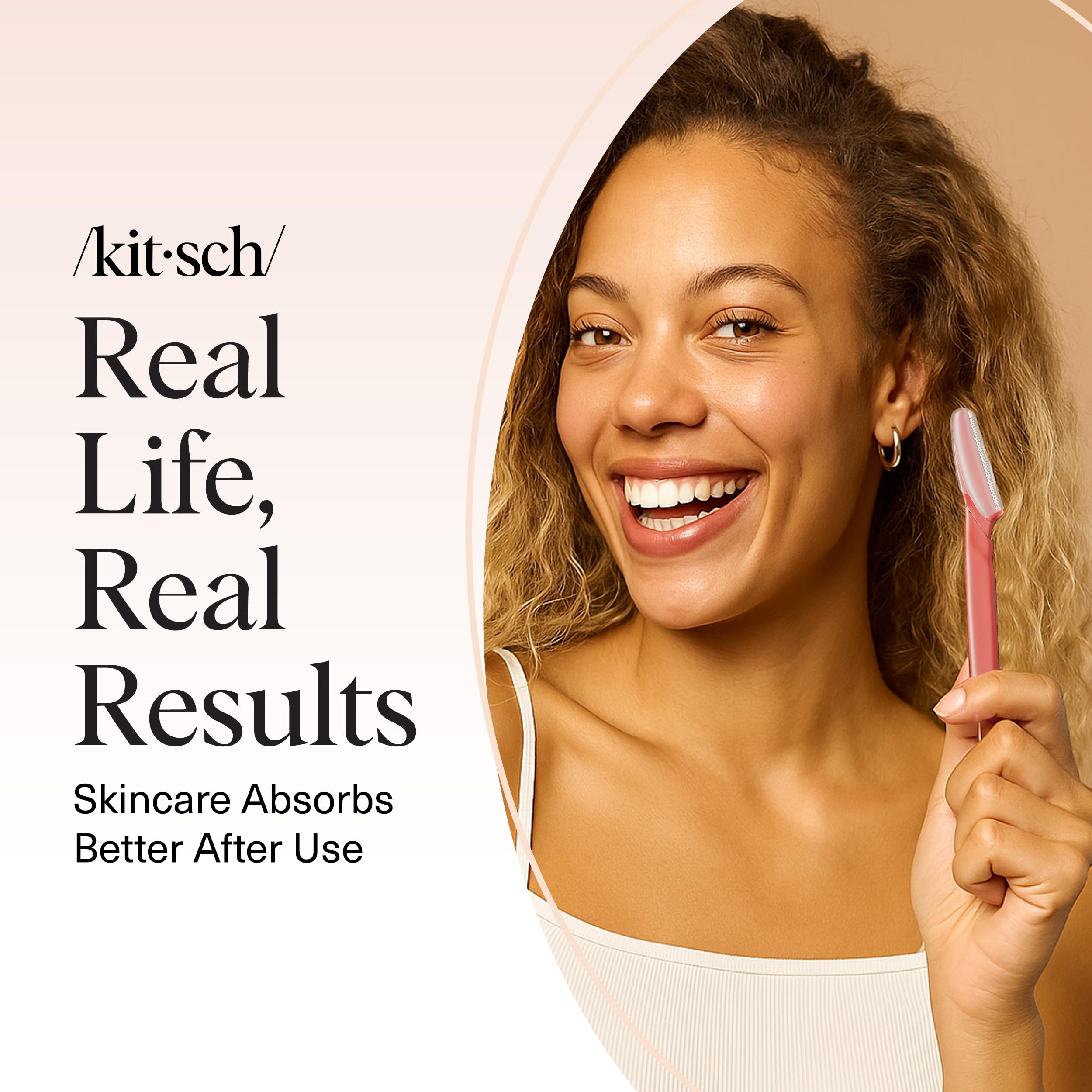 Kitsch rasuradora mejora la textura de la piel tras la exfoliación