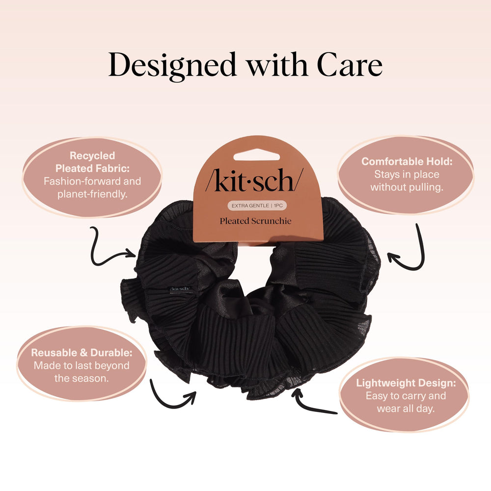Kitsch coletero plisado para coletas y moños seguros