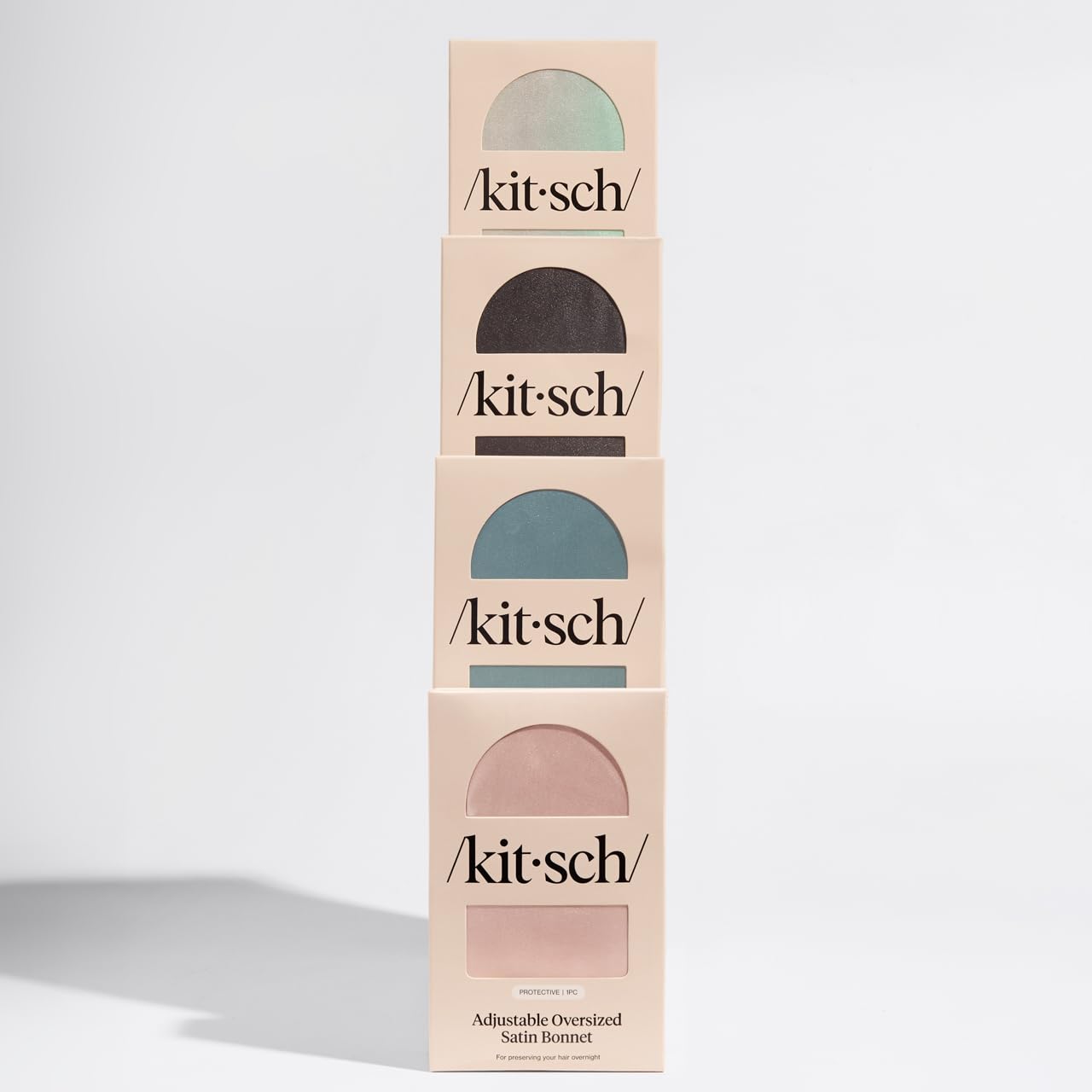 Kitsch XL bonete satinado mejora la rutina nocturna, protege y suaviza el cabello.