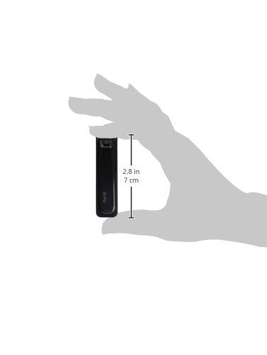 Corta uñas KIYA en acero negro, detalle del mango para uso cómodo.