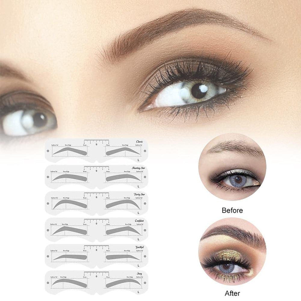 KKPLZZ Molde cejas plástico, portátil y reutilizable para retoques rápidos.