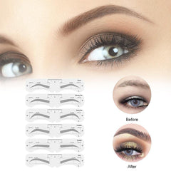 KKPLZZ Molde cejas plástico, portátil y reutilizable para retoques rápidos.