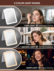 klarh espejo maquillaje batería 2700mAh para uso inalámbrico prolongado.