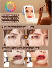 klarh espejo maquillaje con carga tipo-C para uso inalámbrico cómodo.