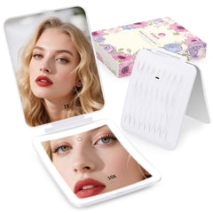 klarh espejo maquillaje doble cara 1x-10x, visión detallada para retoques precisos.