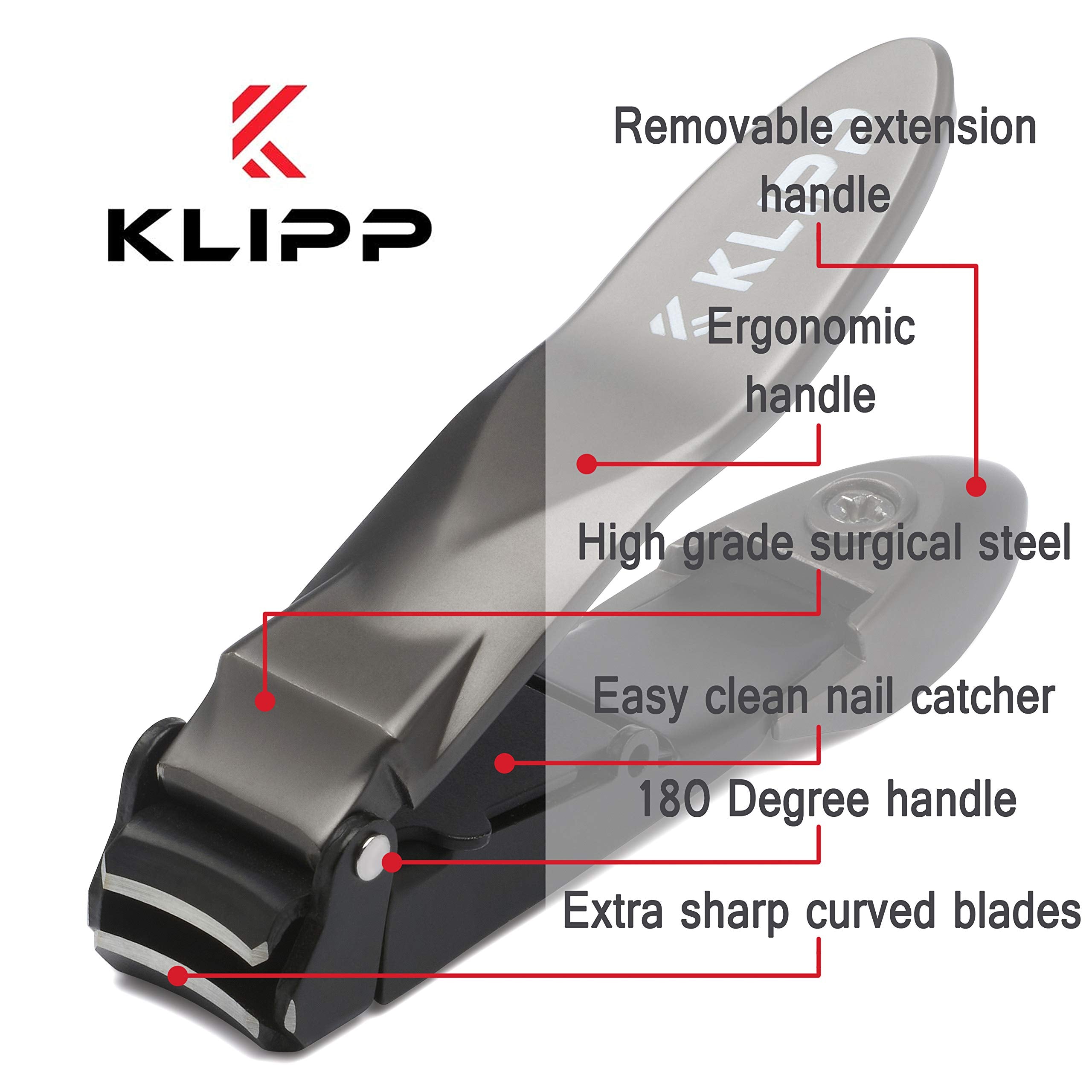 KLIPP corta uñas difíciles gracias a bordes afilados y diseño robusto.
