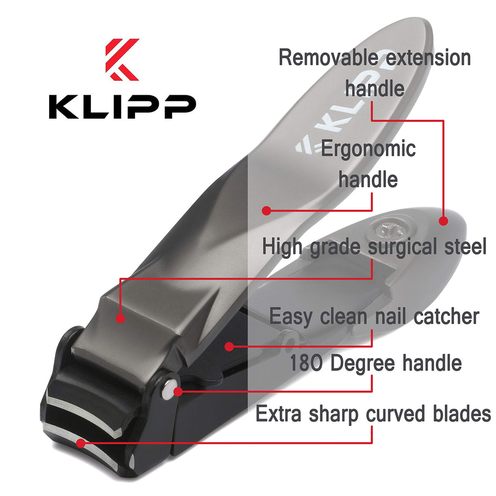 KLIPP corta uñas difíciles gracias a bordes afilados y diseño robusto.