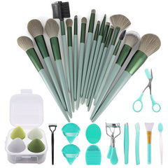 Koccido set de 30 brochas de maquillaje para rostro completo, versatilidad y acabado natural.