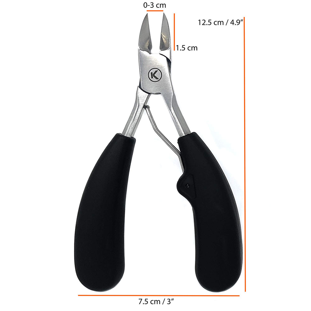 KOHM toenail Clippers non-slip grip for secure handling and reduced fatigue