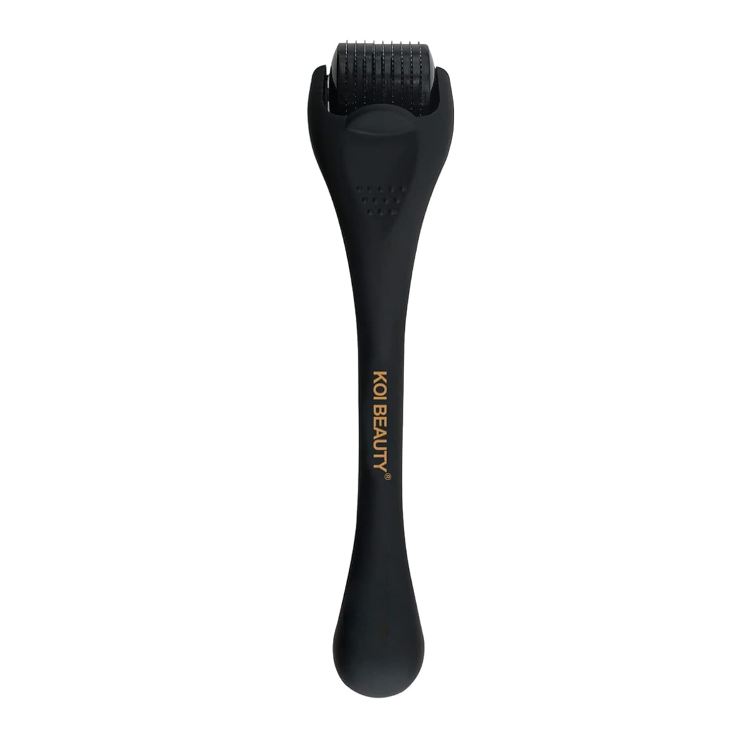 Koi Beauty derma roller with titanium needles for smoother facial texture.
