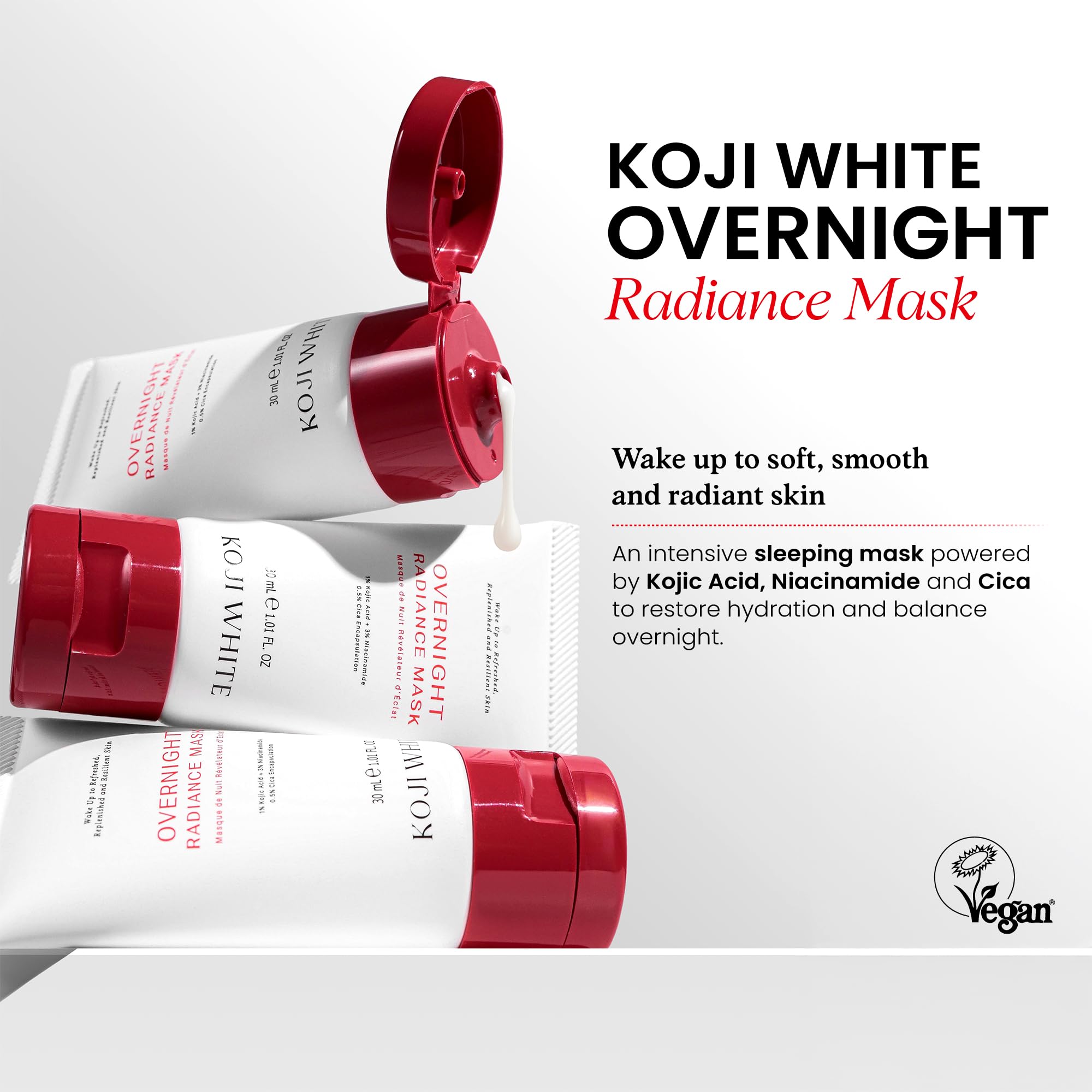 Koji White Acido Kojico 1 Por Ciento: tono más uniforme y luminosidad natural.
