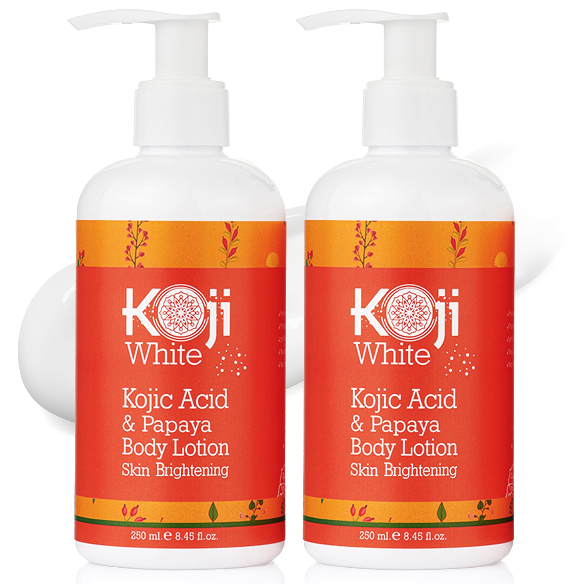 Koji White equilibrio-botella-aplicación: crema corporal de rápida absorción para uso diario.