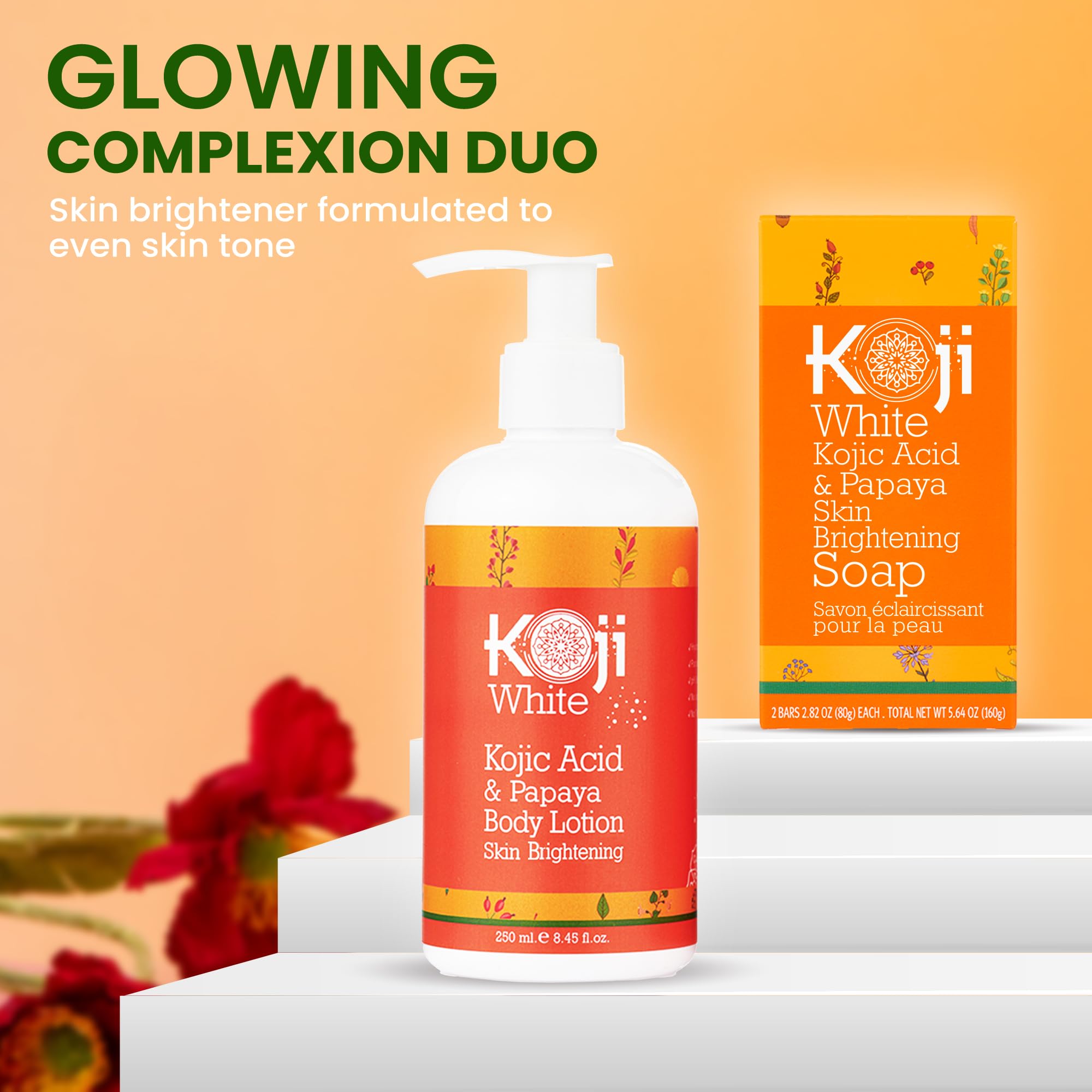 Koji White ingredientes-kojico-papaya: formulación suave para pieles sensibles.