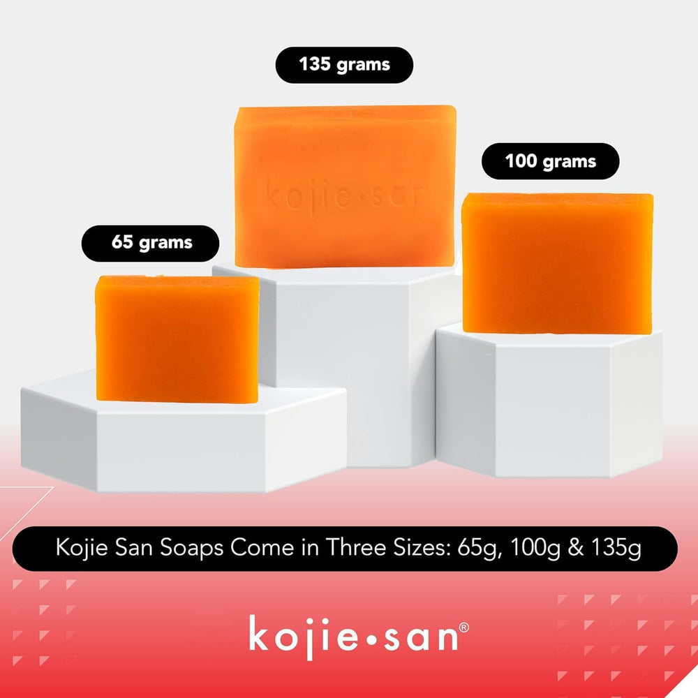 Jabón Kojie San con aceite de árbol de té y coco, exfoliación suave.