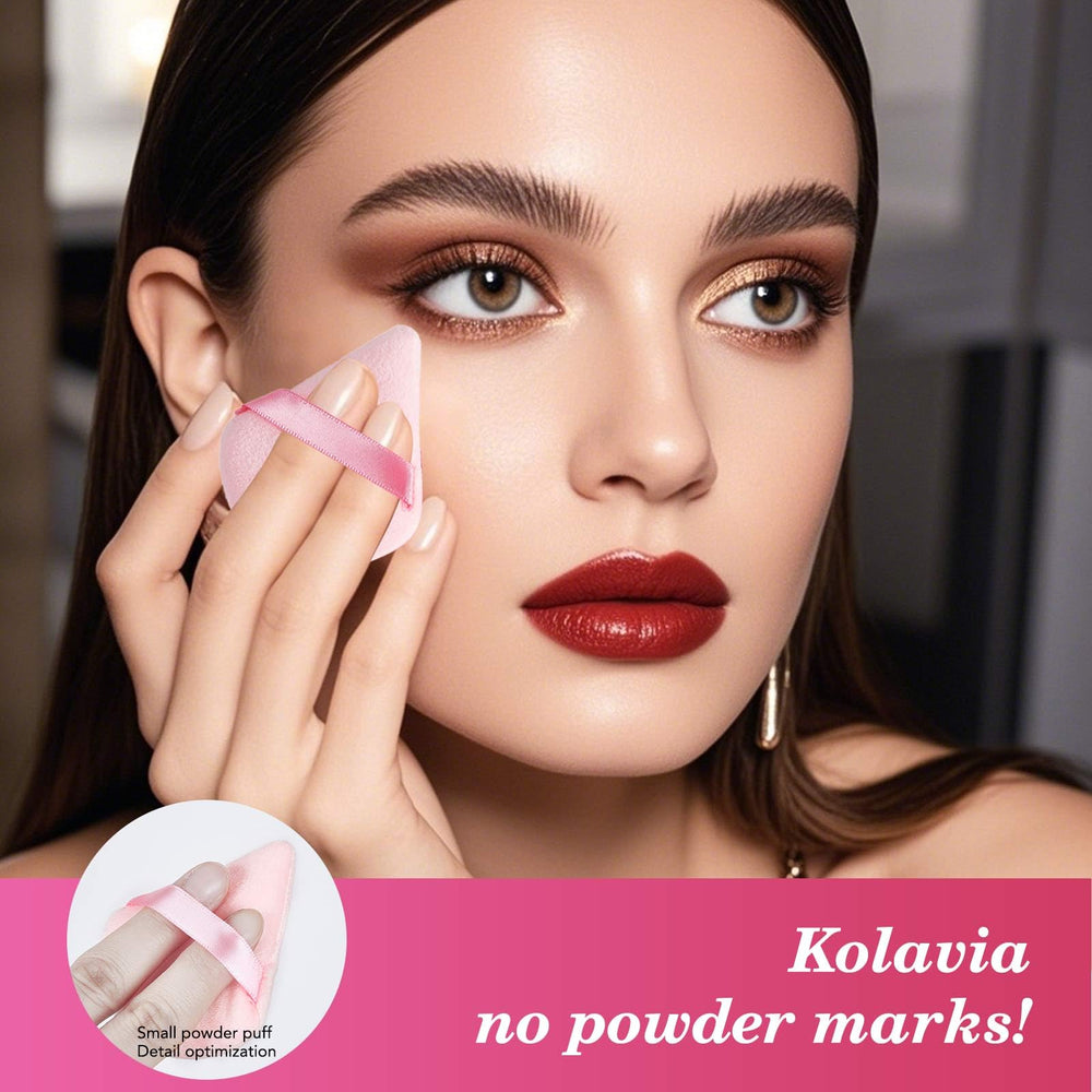 Kolavia esponjas secas para absorción de grasa y mayor duración del maquillaje.
