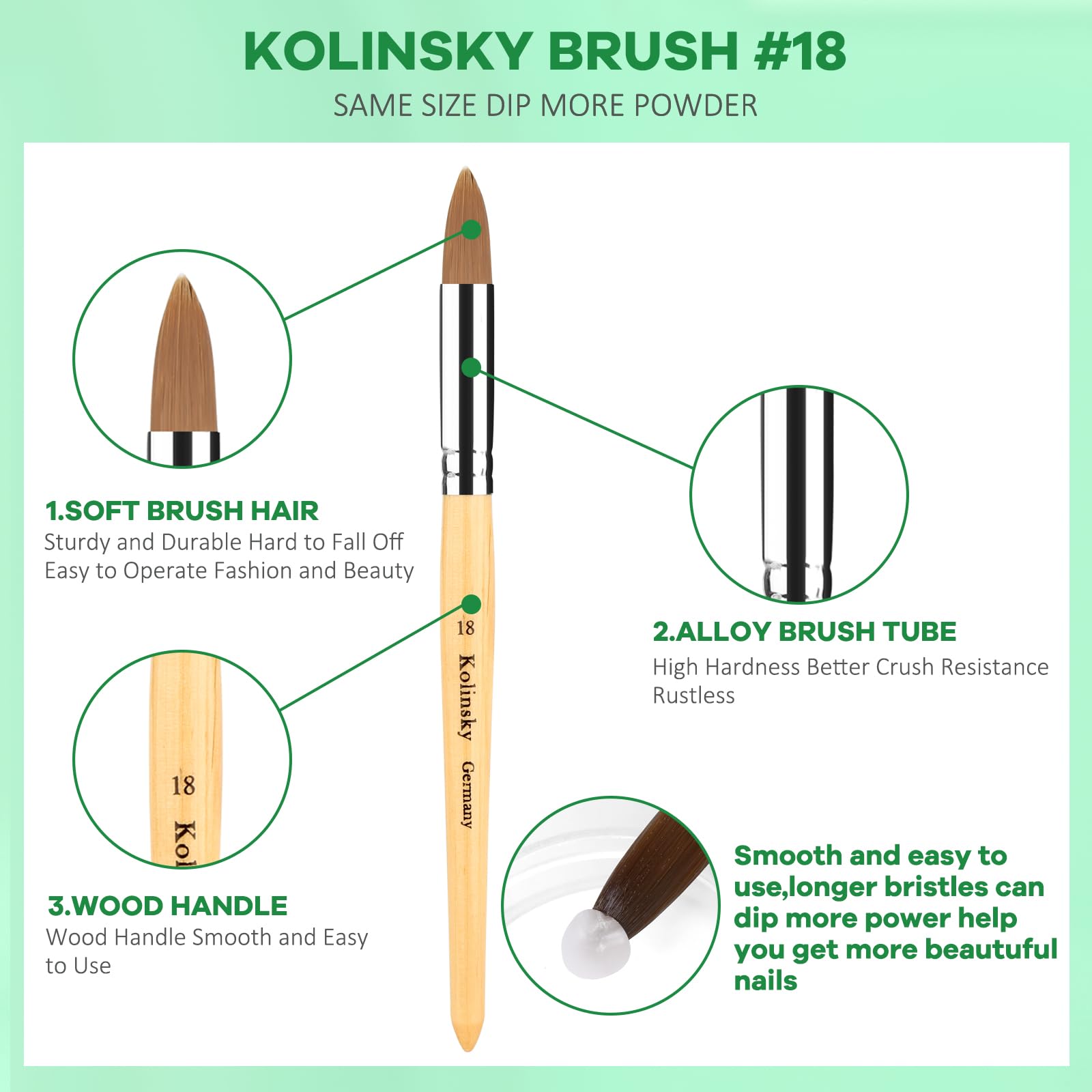 Extensiones de uñas acrílicas Kolqkee para acabado profesional