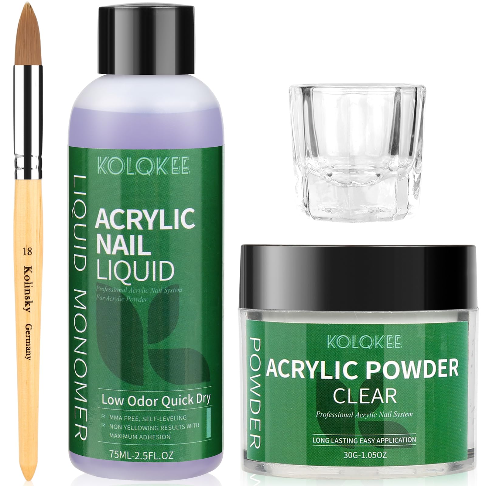 Kolqkee kit acrílico con polvo y monómero para uñas en casa
