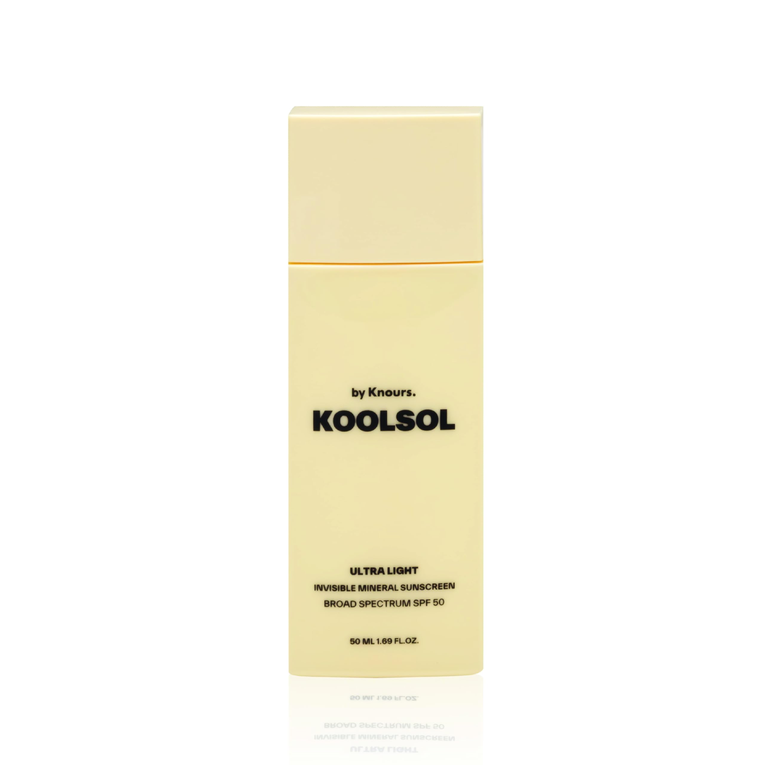 KOOLSOL muestra acabado invisible y SPF50 para piel uniforme sin rastro blanco.