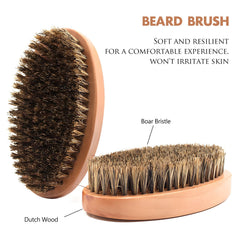 Kootinn cepillo elegante de diseño artesanal en madera para cuidado de la barba.