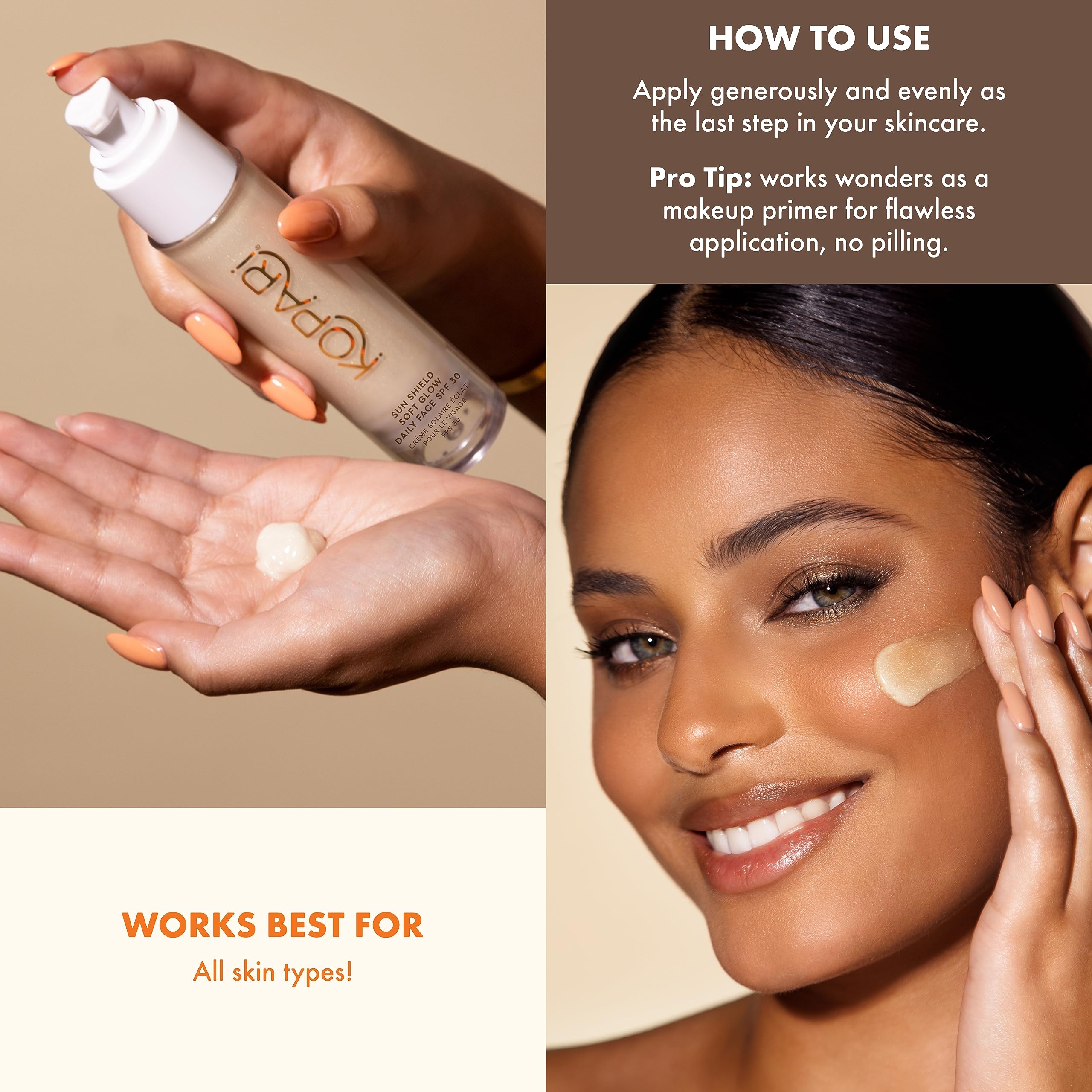 Kopari: protección UV SPF 30 para uso diario sin sensación pesada.