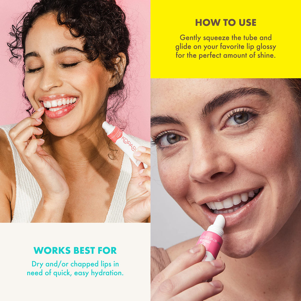 Kopari Brillo labial con squalane para hidratación duradera.