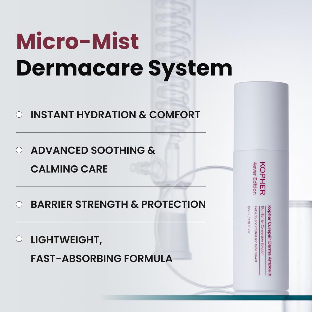 Kopher Curepair Derma Ampoule Brume - texture légère qui pénètre rapidement.
