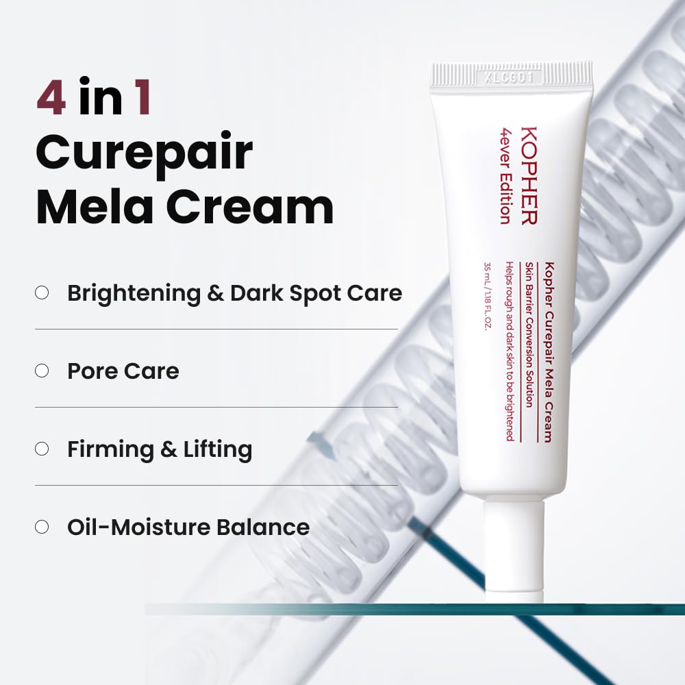 Kopher Curepair Mela Crema cuida piel sensible y calma irritación.