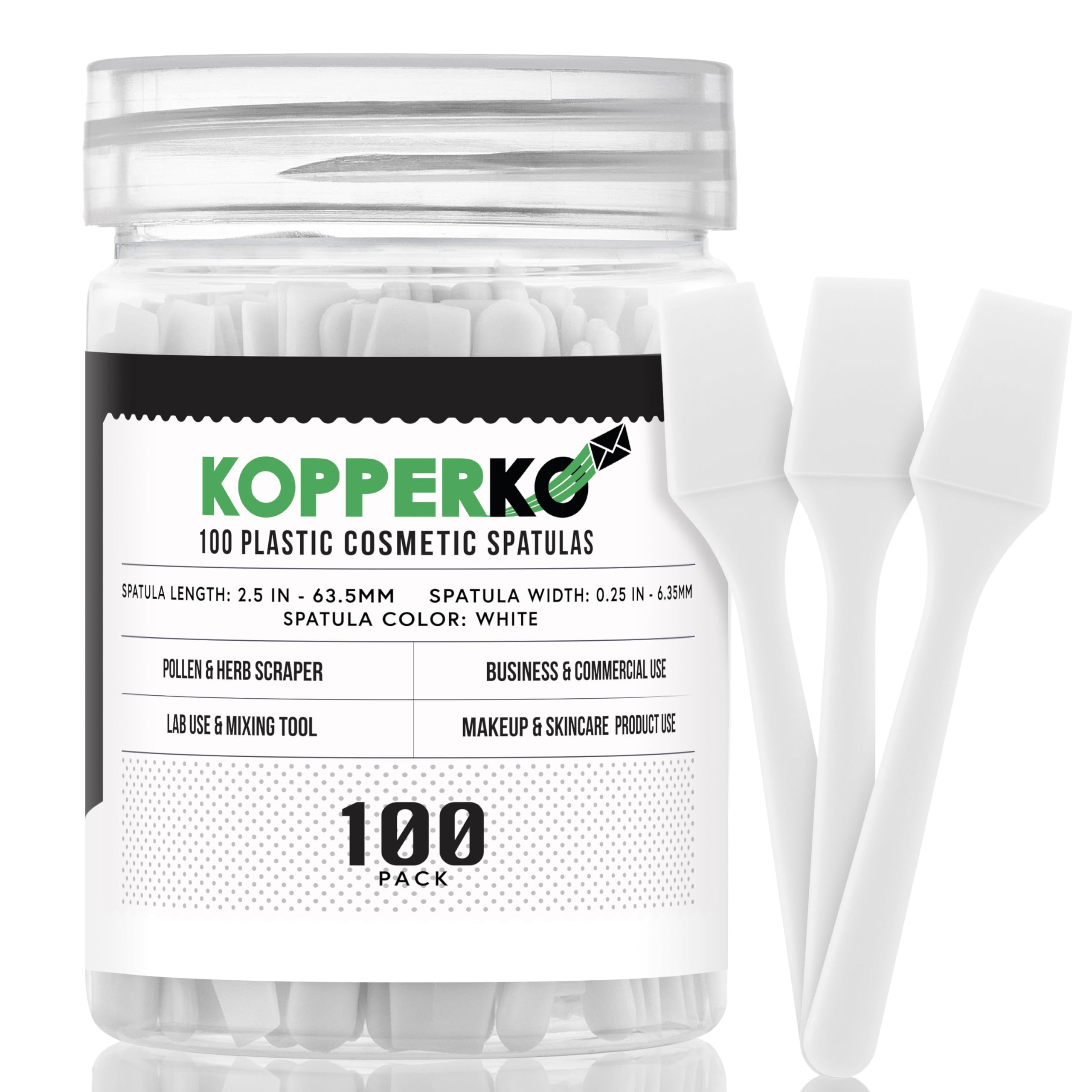 Kopperko Mini Espátula para cremas, precisión al extraer sin manchar uñas.