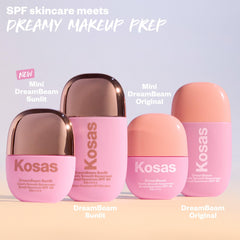 Kosas Mini DreamBeam se aplica entre las manos para un acabado ligero y uniforme