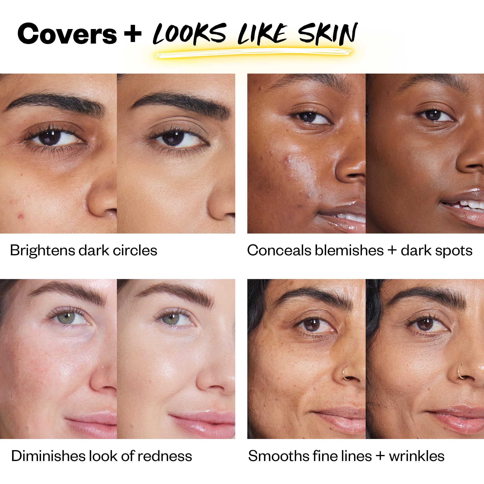 Kosas Revealer Concealer con arnica y provitamina B5 para confort y tono uniforme.