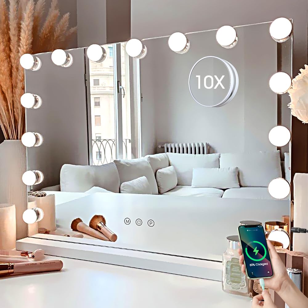 Kottova espejo de vanidad con luces para maquillaje claro y preciso.