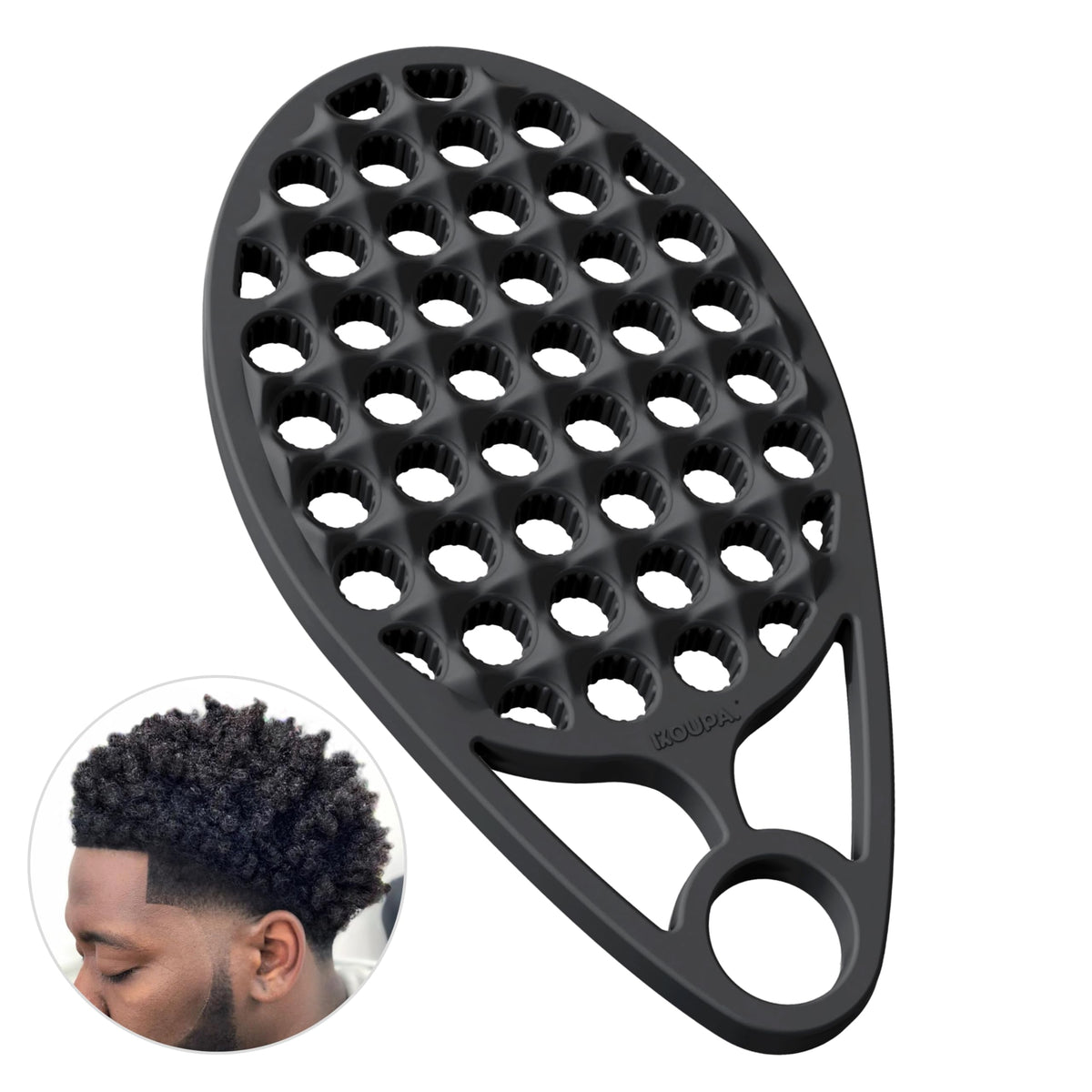 KOUPA cepillo de silicona para rizos con espiral, facilita peinado y masaje suave