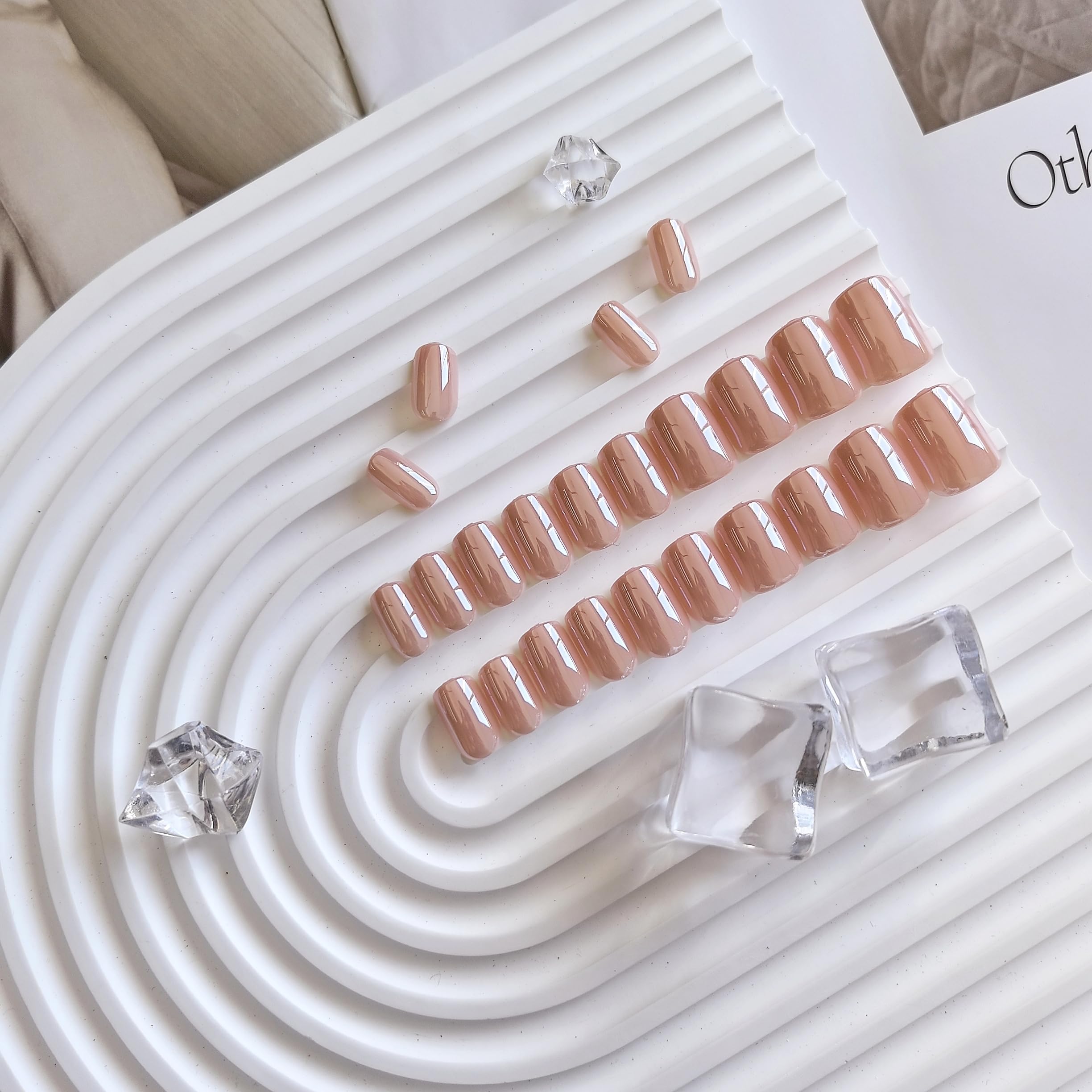 KQueenest uñas pegadas fáciles de aplicar con adhesivo