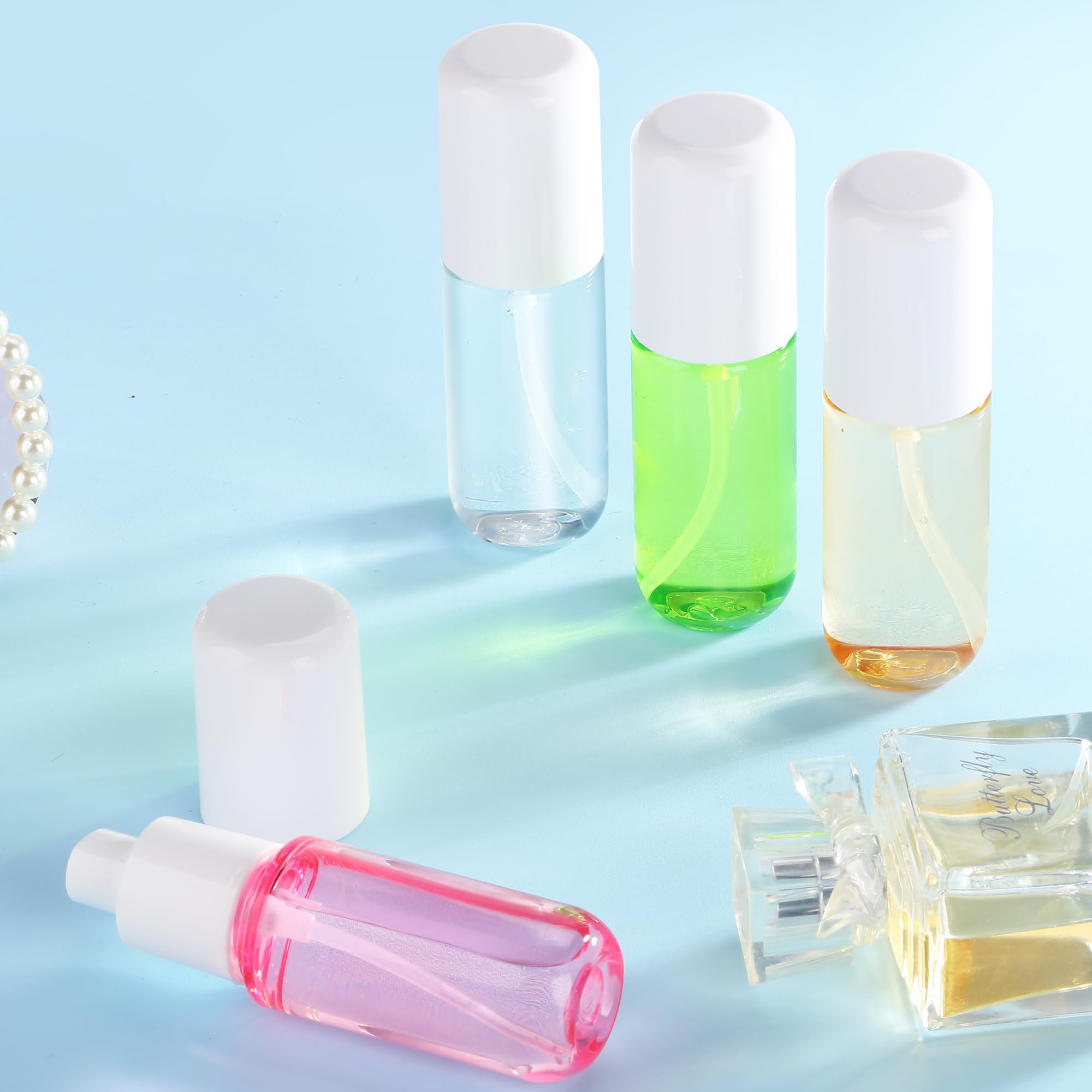 KREMORV atomizadores de plástico recargables, prácticos para cosméticos.