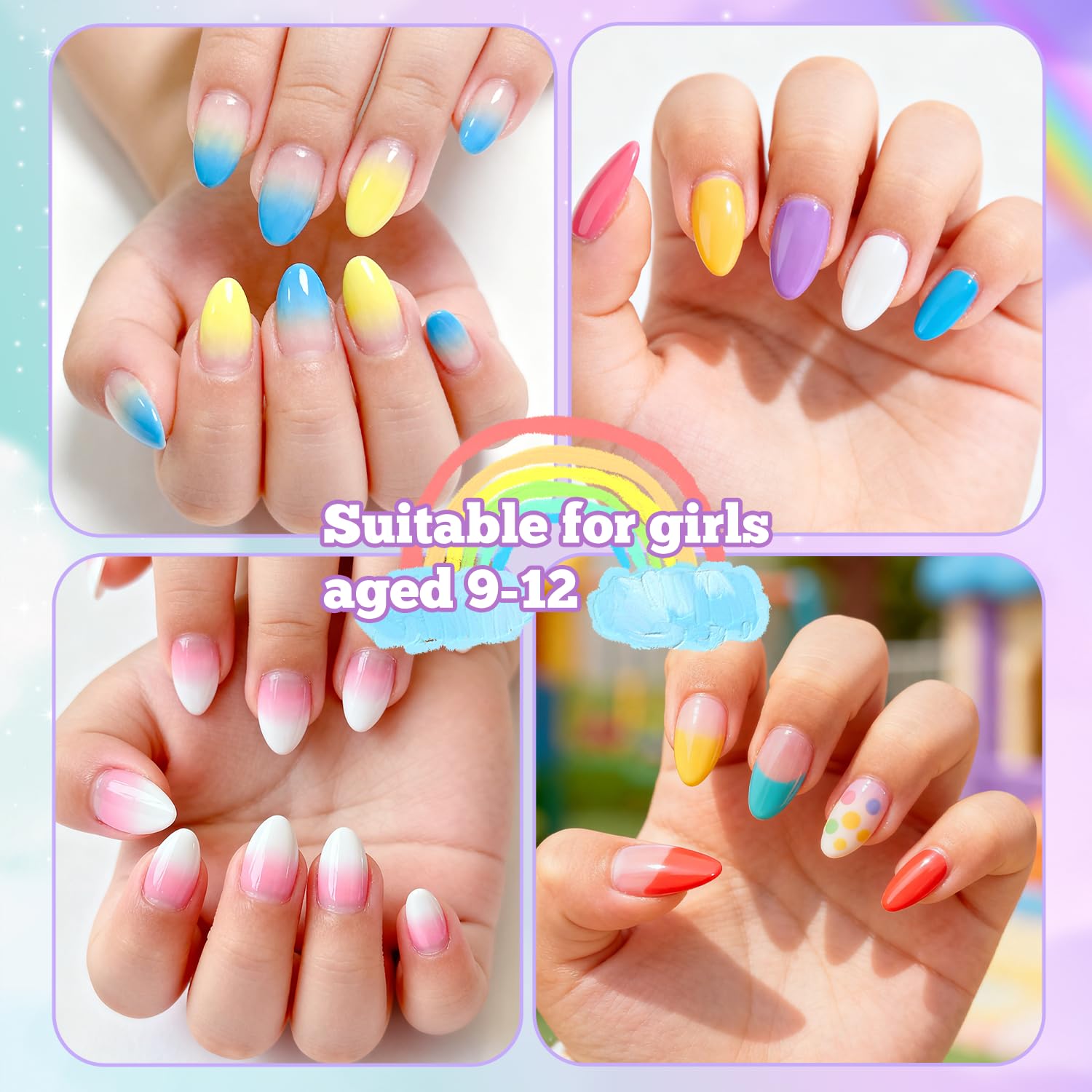Krofaue 240 piezas de uñas infantiles para manualidades en casa.