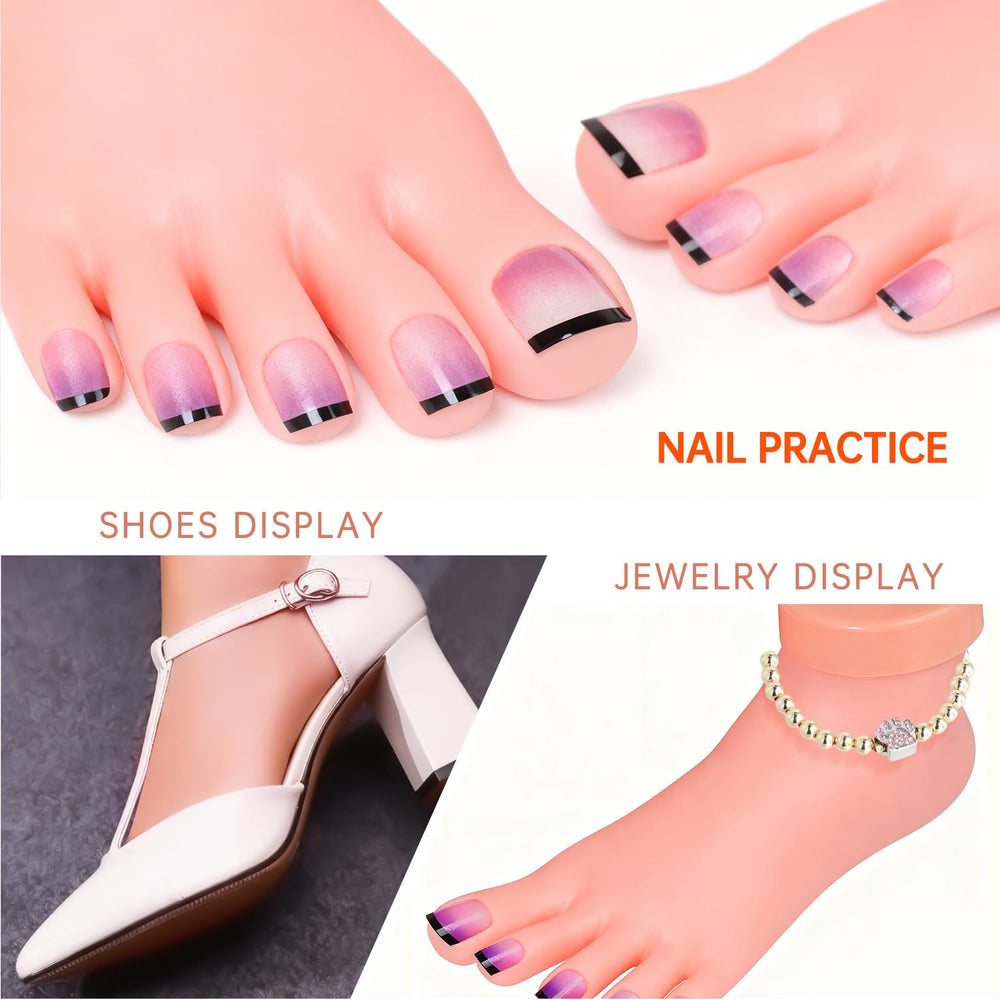 Krofaue conjunto de dos pies para entrenamiento diario de nail art.