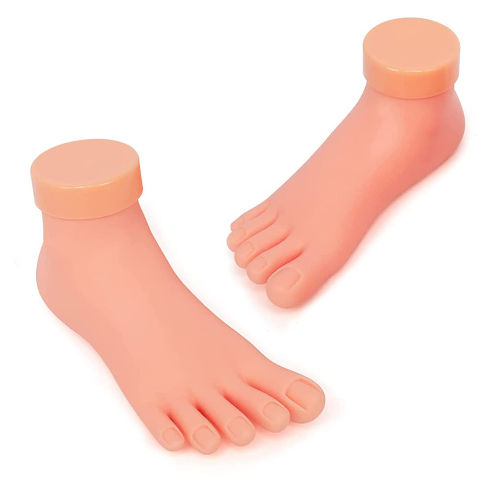 Krofaue modelo de pie práctico, silicona flexible, ideal para practicar uñas.