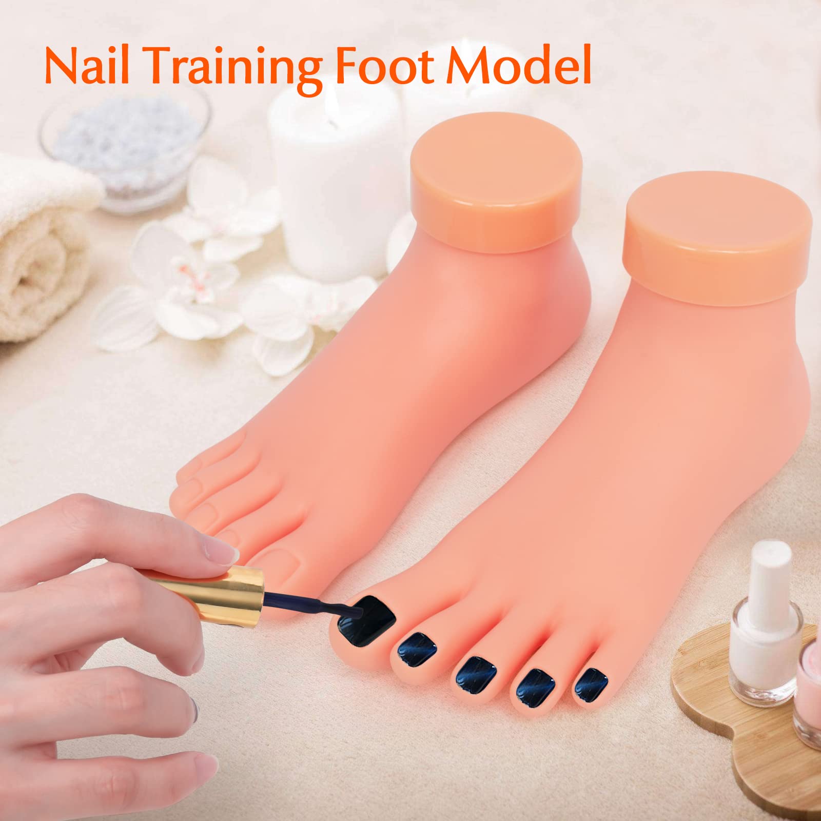 Krofaue pie izquierdo práctico para entrenamiento de uñas.