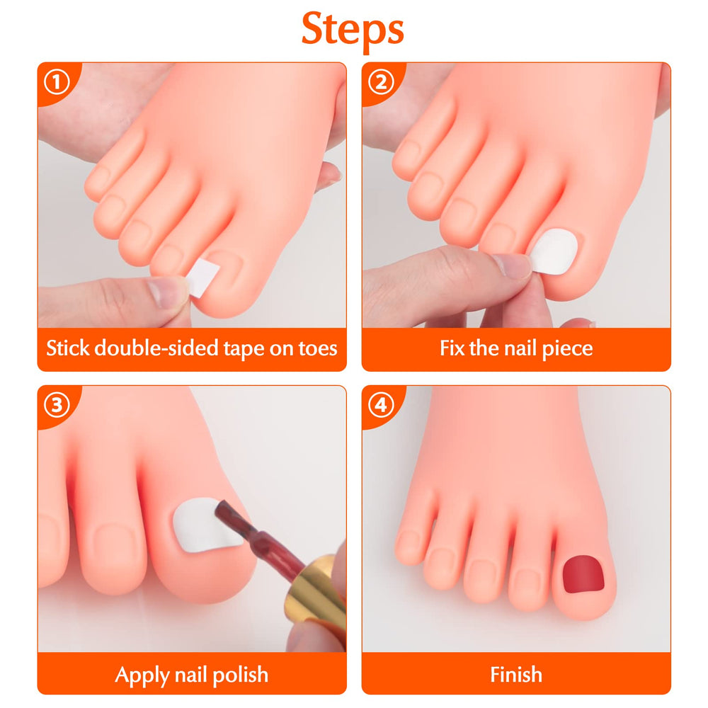 Krofaue pieza de práctica para acrílico o gel en uñas.