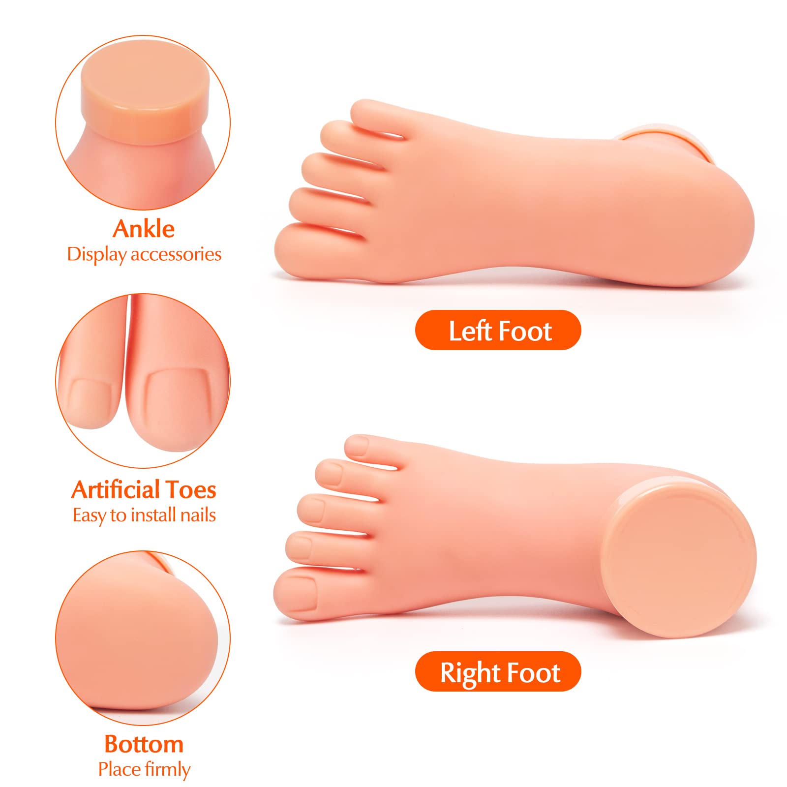 Krofaue muestra diseños en uñas para práctica de nail art.