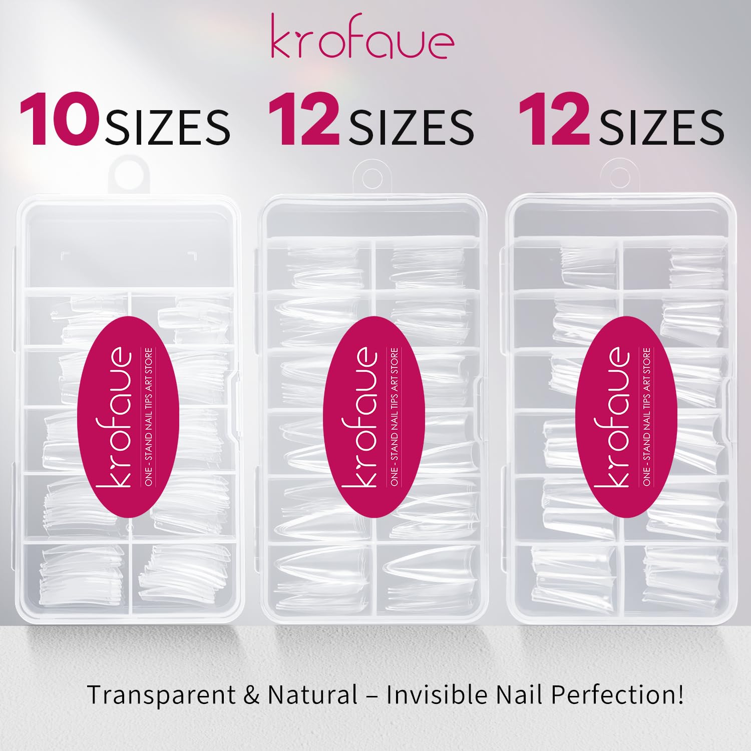 Krofaue forma ataúd claras, realza uñas con estilo moderno.