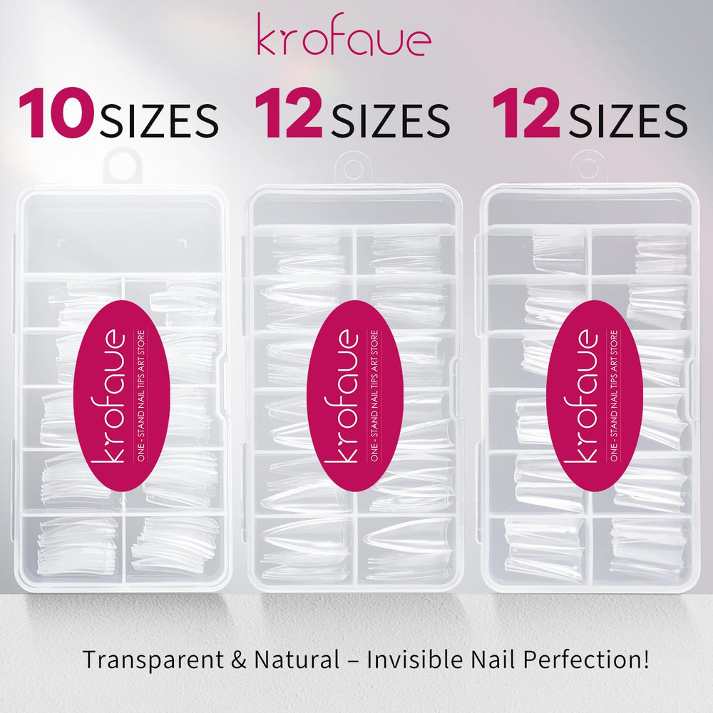 Krofaue forma ataúd claras, realza uñas con estilo moderno.