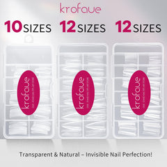 Krofaue forma ataúd claras, realza uñas con estilo moderno.