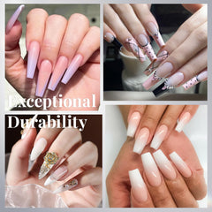 Krofaue tips francesas claras, perfecta para manicuras elegantes y limpias.