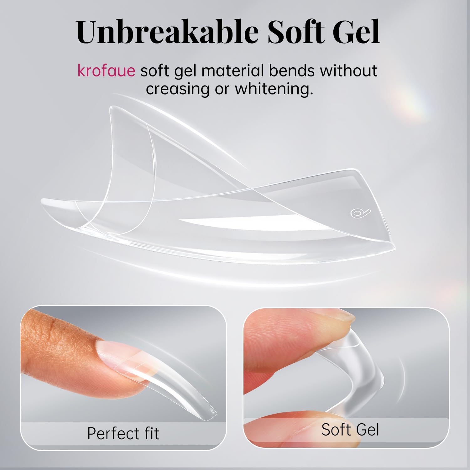 Krofaue diseño elegante para arte de uñas y decoraciones.