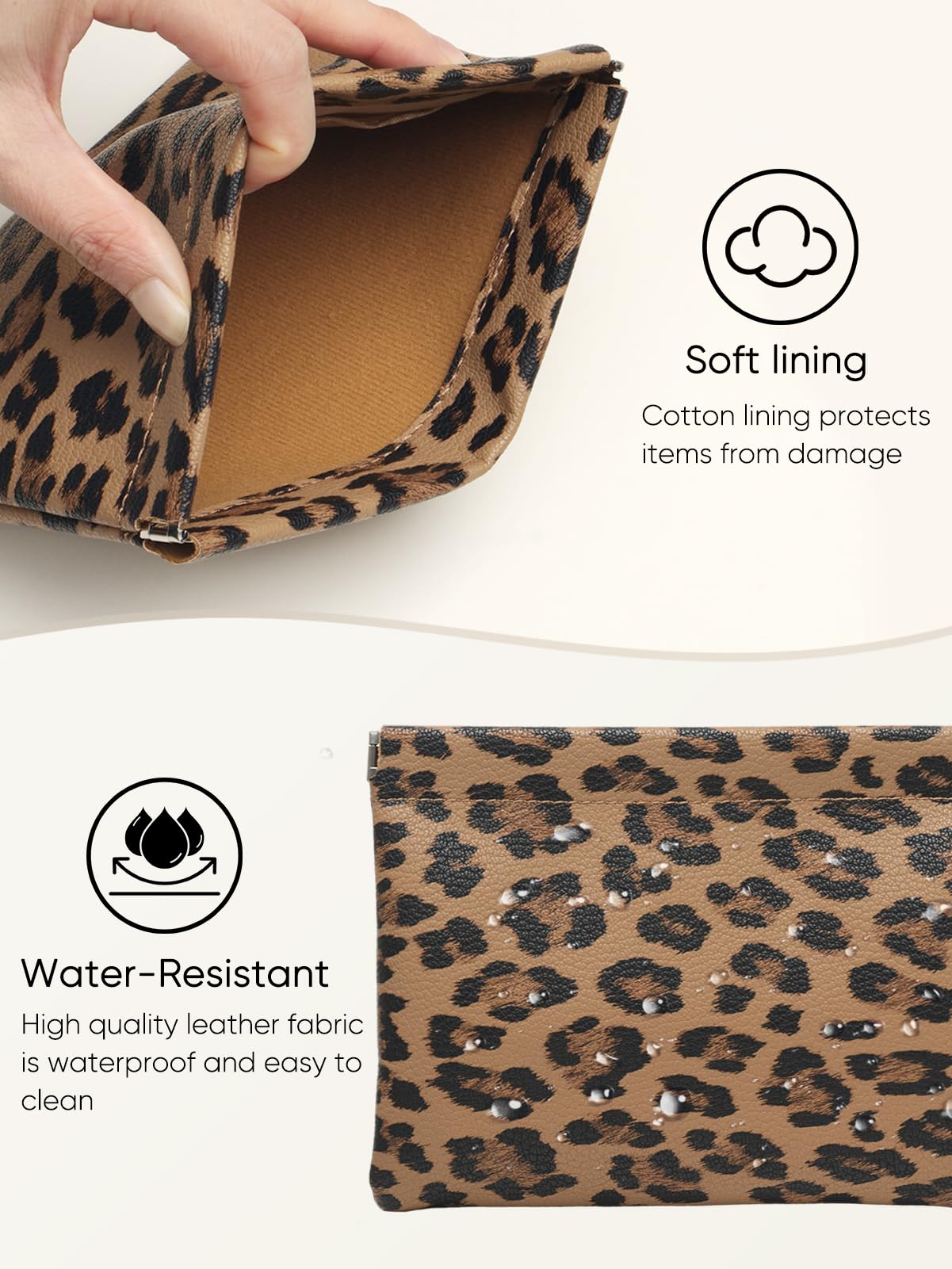 Ksriylm estuche con cierre automático para evitar derrames y salidas accidental.