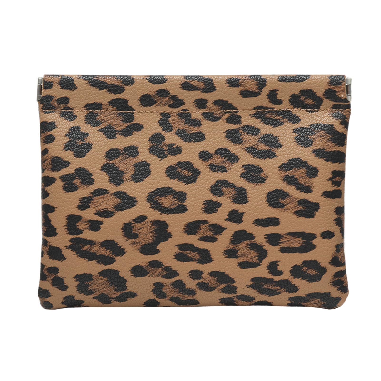 Ksriylm estuche leopard marrón, ideal para uso diario de cosméticos.