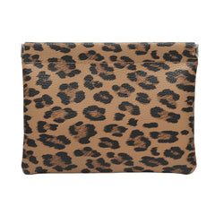 Ksriylm estuche leopard marrón, ideal para uso diario de cosméticos.