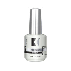 KUPA GelFinity Base Coat, bote claro, ofrece adherencia duradera para gel de uñas, con aplicación limpia.